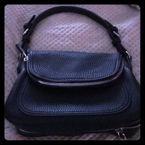 Black vegan leather purse
